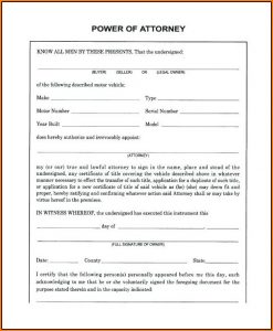 Free Printable Power Of Attorney Forms Canada