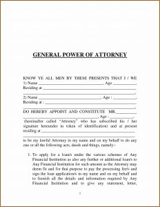 Free Printable Power Of Attorney Forms Online