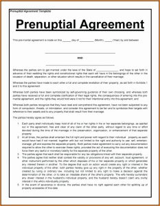 Free Printable Prenuptial Agreement Form California