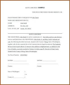 Free Quitclaim Deed Form Indiana