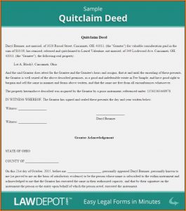 Free Quitclaim Deed Form Texas