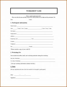 Free Registration Form Template