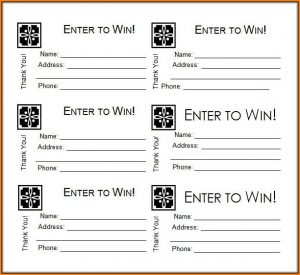 Free Sample Raffle Tickets Template