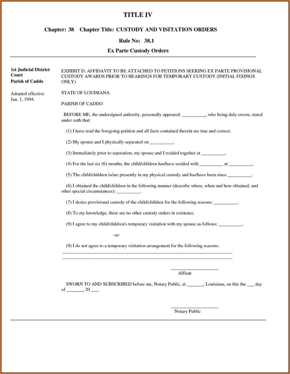 Free Temporary Guardianship Form And Parental Consent Forms