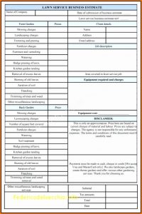 Free Tree Service Estimate Forms
