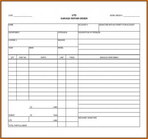 Free Work Order Templates