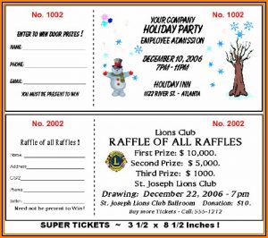 Fundraising Ticket Template