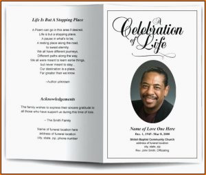 Funeral Bulletin Template Free