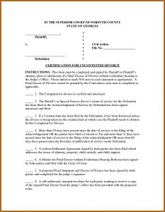 Ga Divorce Forms