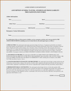 General Release Of Liability Form Template