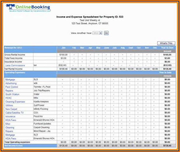 Income And Expense Report Excel Template