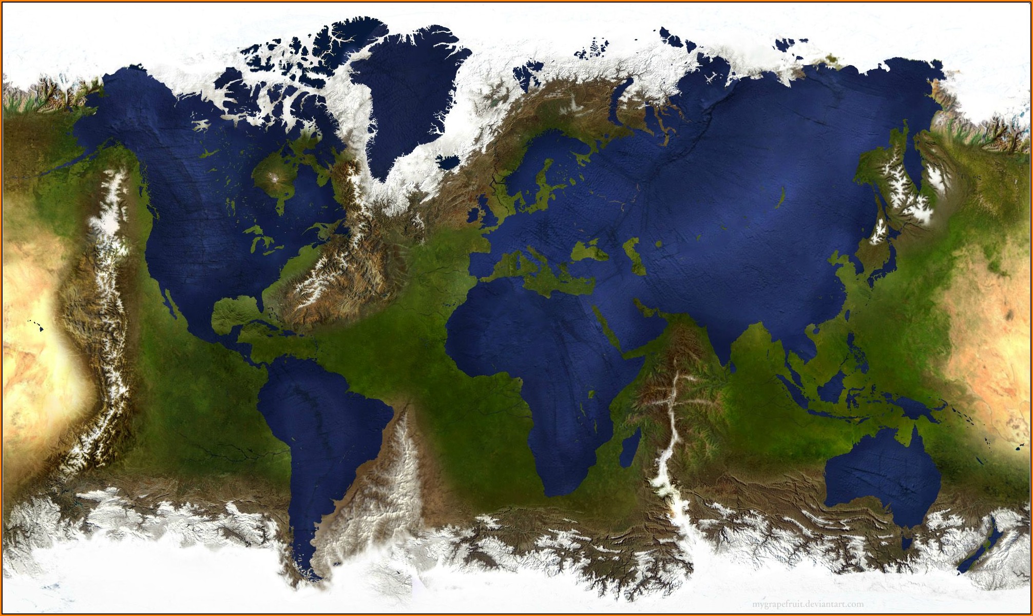Inverted World Map