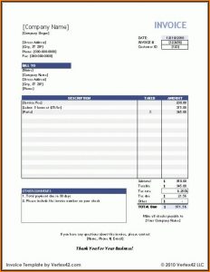 Invoice Template Docx