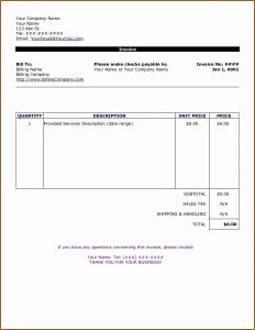 Invoice Template Docx Uk