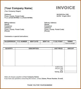 Invoice Template Mac Free Download