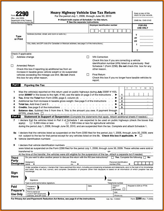 Irs 2290 Form Online