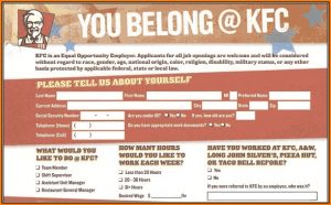Job Application Kfc