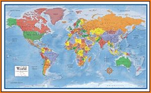 Laminated World Map Poster