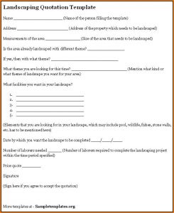 Landscaping Contract Template Free