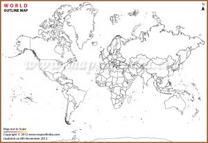 Large Printable World Map Outline