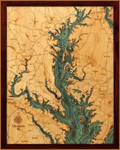 Laser Cut Wood Maps
