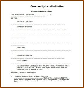 Loan Agreement Templates Free