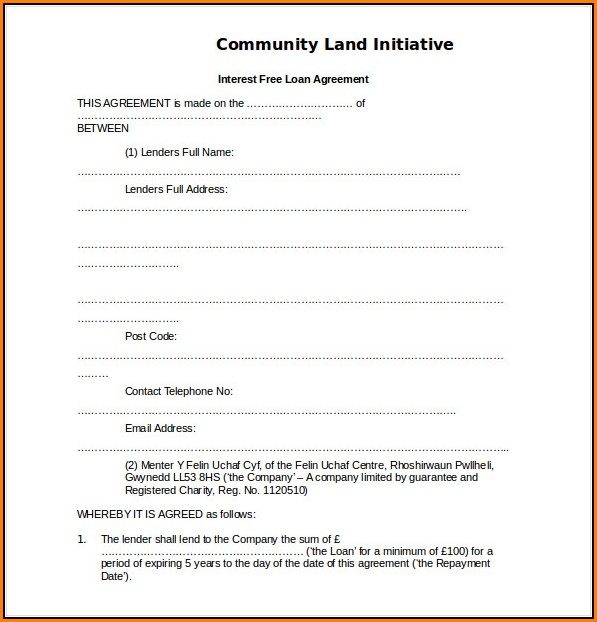 Loan Agreement Templates Free Download
