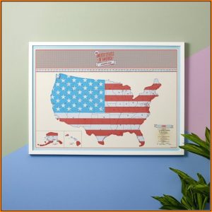 Luckies Of London Scratch Map Usa