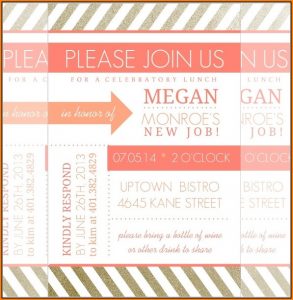 Lunch Invitation Template Free
