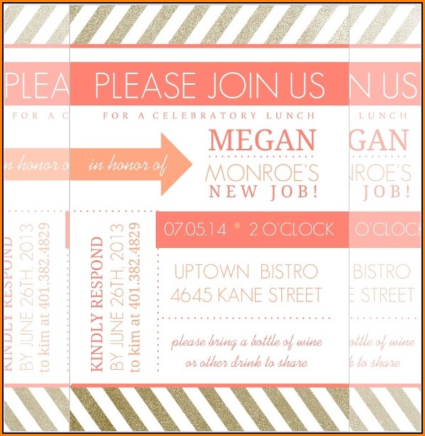 Lunch Invitation Template Free