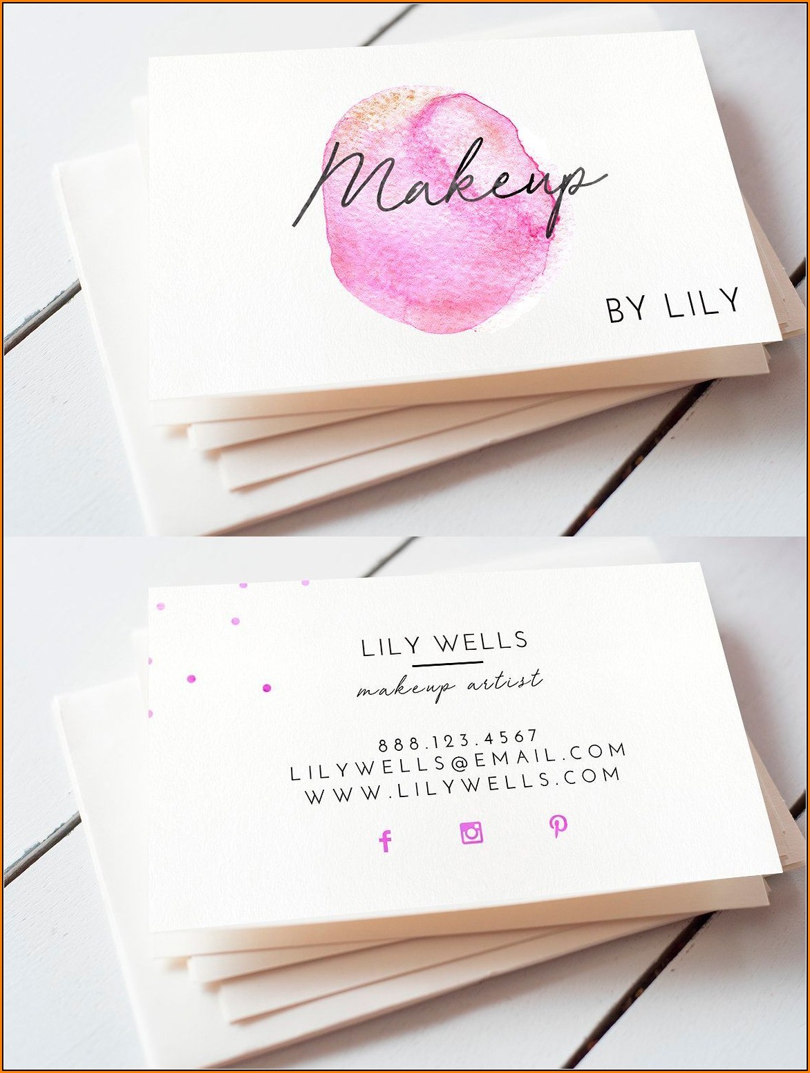 Makeup Artist Business Card Template Psd