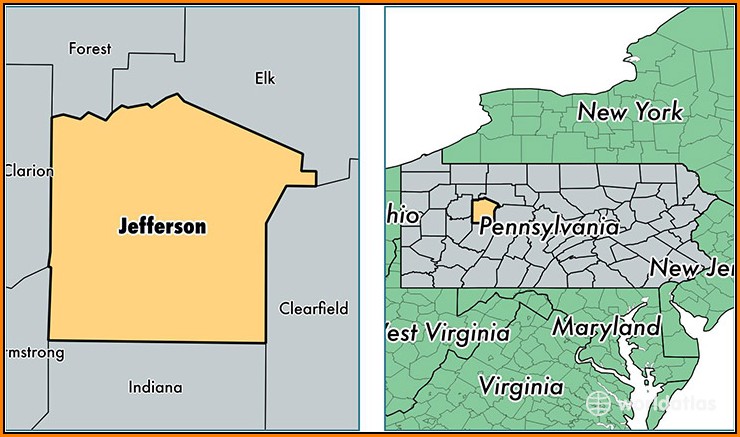 Map Of Jefferson County Pa