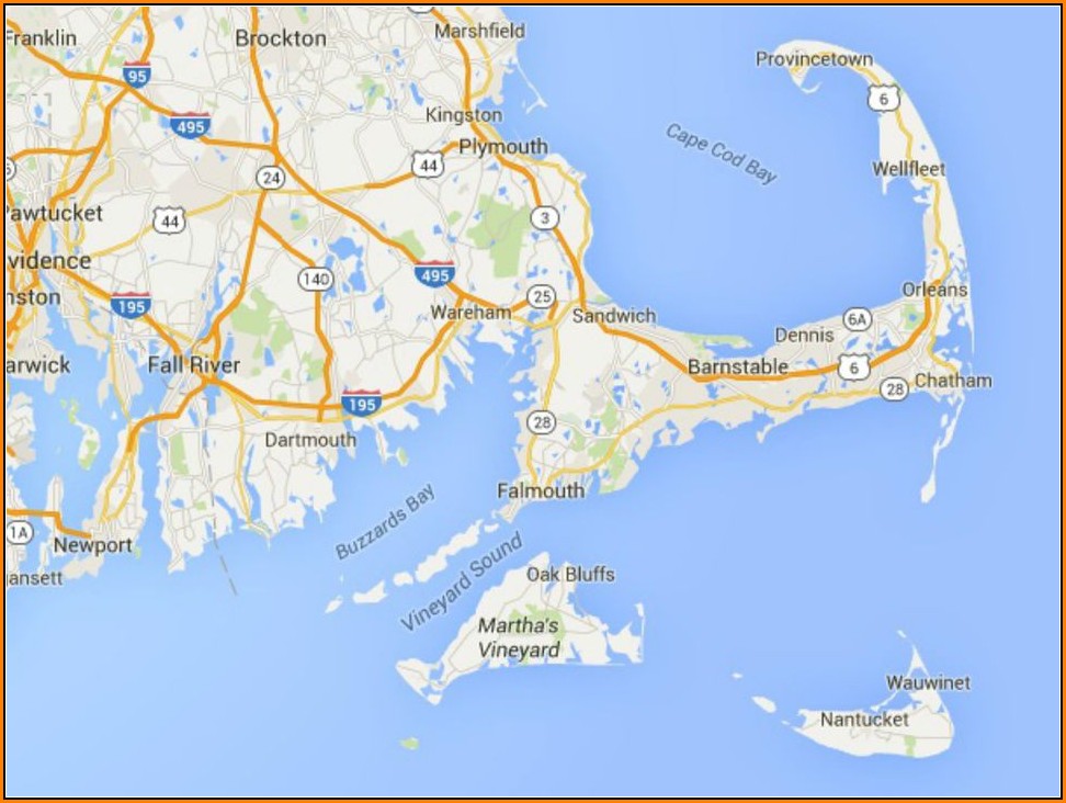 Map Of Nantucket And Martha's Vineyard