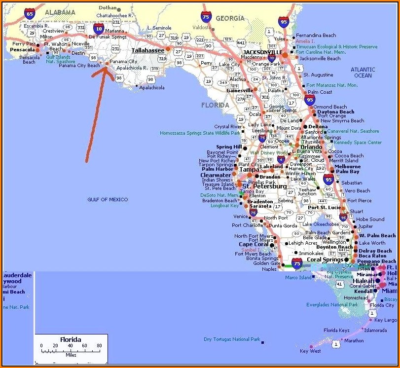 Map Of Panama City Beach Florida Area