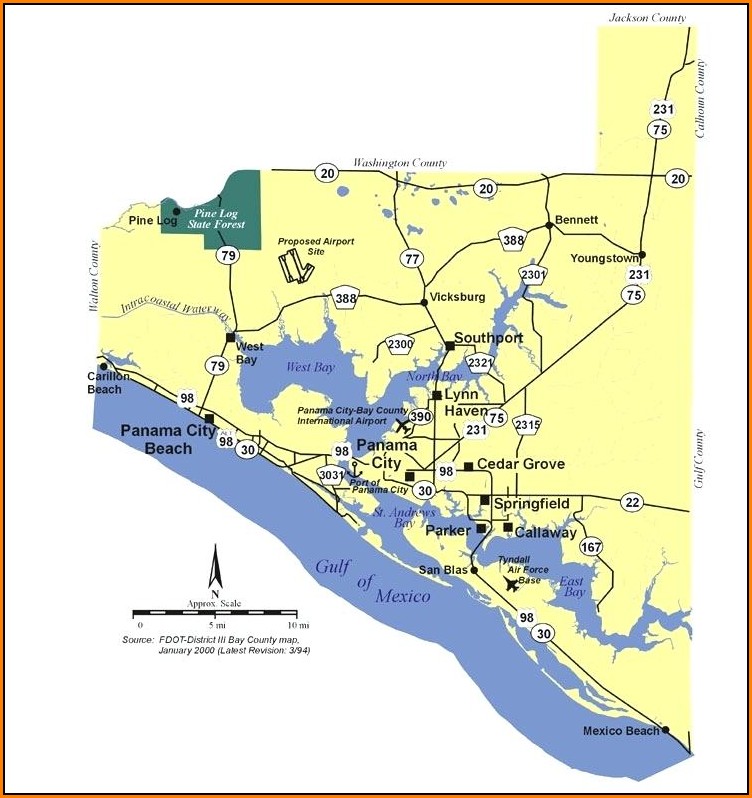 Map Of Panama City Florida Airport