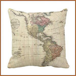 Map Throw Pillows