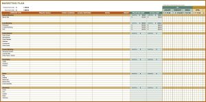 Marketing Plan Timeline Template Excel