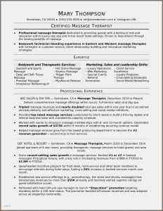 Massage Therapist Resume Template