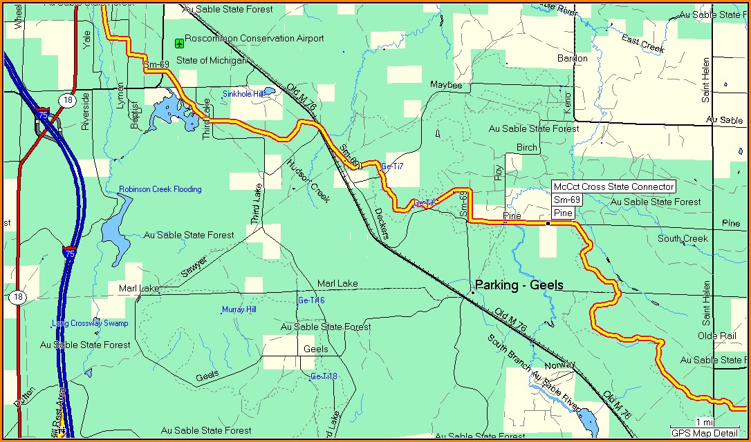 Michigan Snowmobile Trail Maps Gps