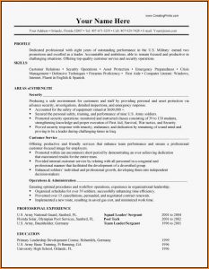 Military Resume Writing Examples