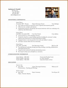 Ministry Resume Templates For Word