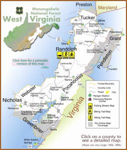 Monongahela National Forest Map