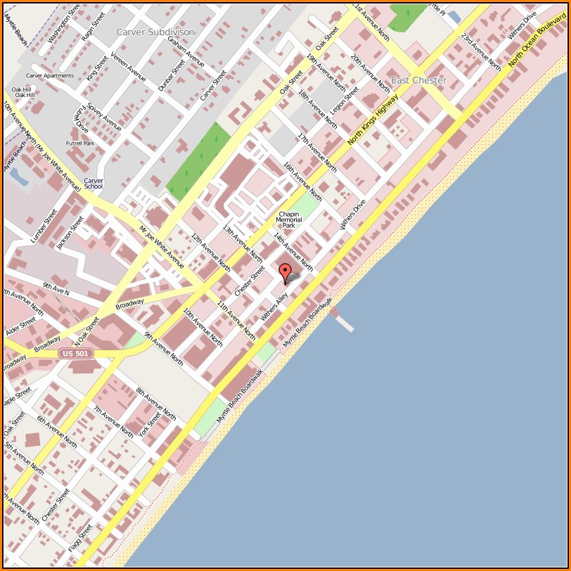 Myrtle Beach Hotel Map