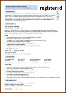 Nursing Resume Template Free