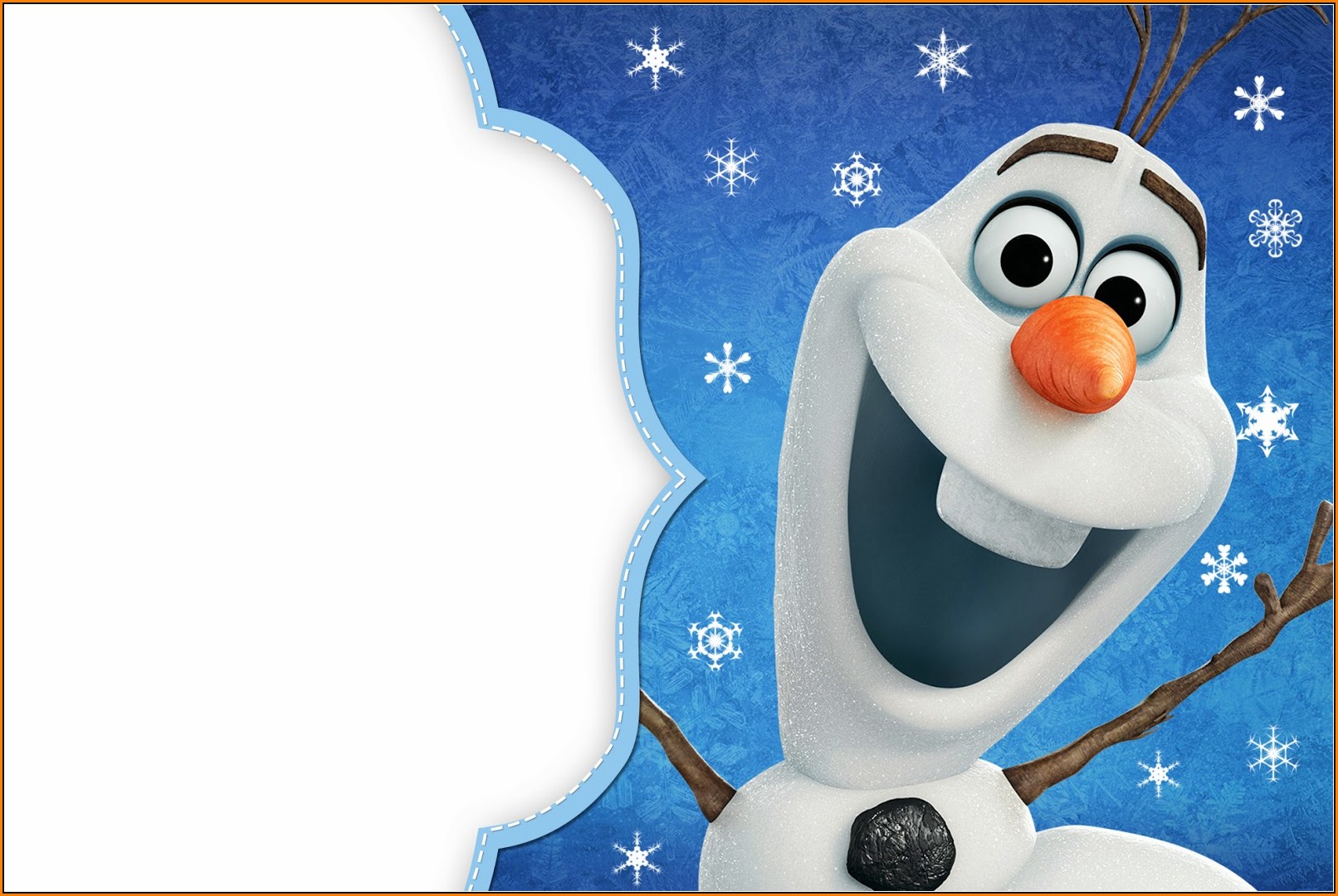 Olaf Birthday Invitation Template