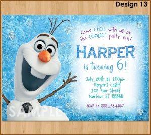 Olaf Invitation Template