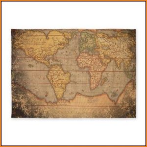 Old World Map Area Rug