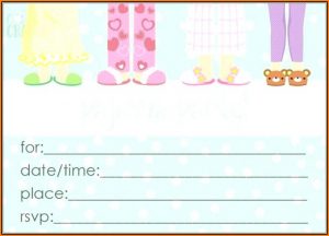 Pajama Party Invitation Template