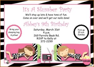 Pajama Party Invitation Templates Free