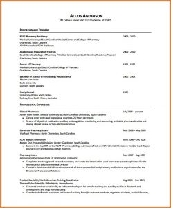 Pharmacist Resume Pdf